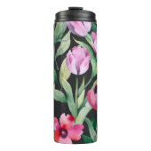 水彩フローラ、シームレスな美しいパターン。 タンブラー (正面)