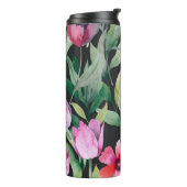 水彩フローラ、シームレスな美しいパターン。 タンブラー (回転左)