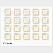 水彩フローラ スクエアシール (シート)