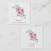 水彩フローラ スクエア名刺 (正面/裏面)