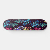 水彩フローラ スケートボード (横)