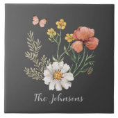 水彩フローラ タイル (正面)