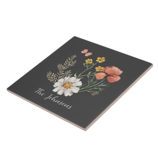 水彩フローラ タイル (側面)