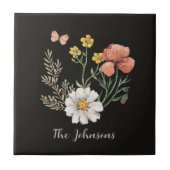 水彩フローラ タイル (正面)