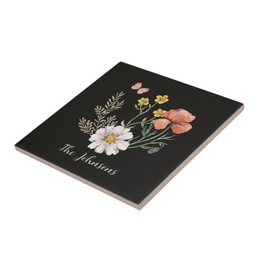 水彩フローラ タイル (側面)