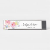 水彩フローラ デスクネームプレート (正面)