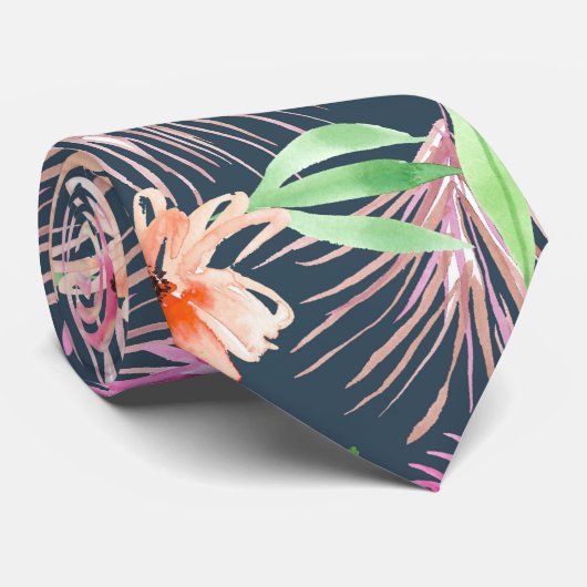 水彩フローラ ネクタイ (ロール)