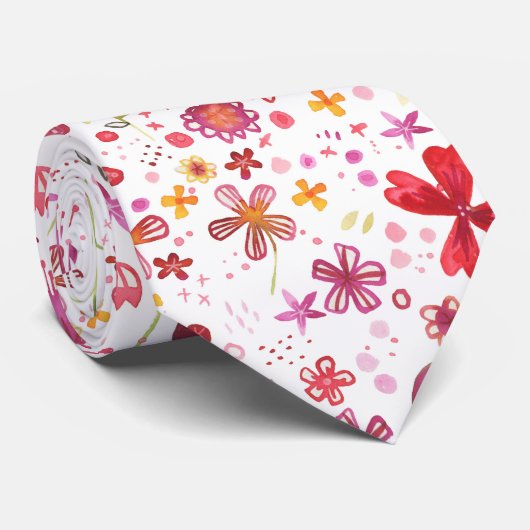水彩フローラ ネクタイ (ロール)