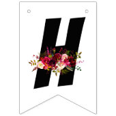 水彩フローラ,ハッピーバースデー，バニングバナー バンティングフラッグ (第2の旗)