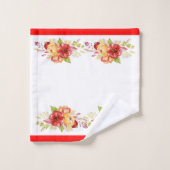 水彩フローラ バスタオルセット (ウォッシュタオル)