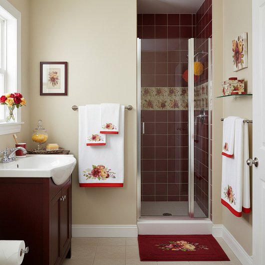 水彩フローラ バスタオルセット