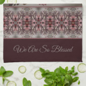 水彩フローラ パターン（の模様が）ある キッチンタオル (折り畳み)