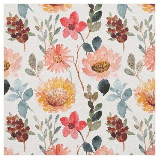 水彩フローラ ファブリック (見本)