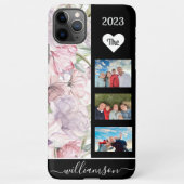水彩フローラ♥ファミリーフォトコラージュ♥ iPhoneケース (裏面)