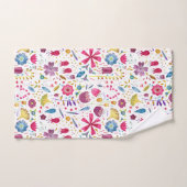 水彩フローラ モダン バスタオルセット (ハンドタオル)