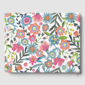 水彩フローラ |モノグラム |の結婚ゲストブック ゲストブック (裏面)