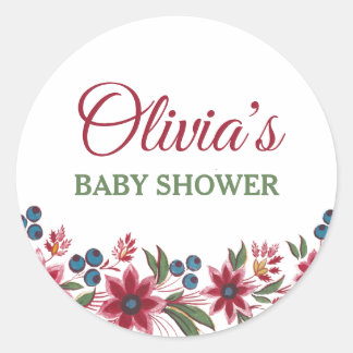 水彩フローラ ラウンドシール