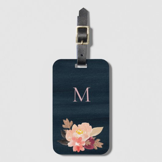 水彩フローラ ラゲッジタグ (正面縦)