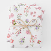 水彩フローラ ラッピングペーパーシート (インサイチュ)