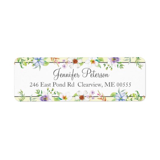 水彩フローラ ラベル (正面)