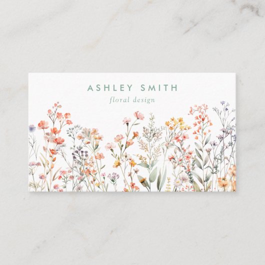水彩フローラ 名刺 (正面)