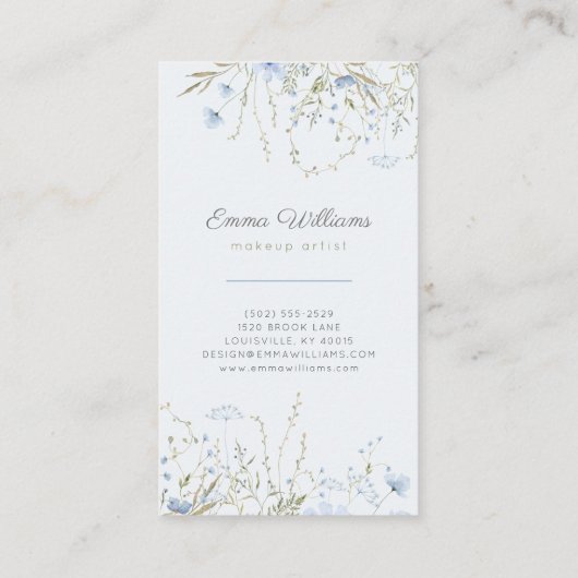 水彩フローラ 名刺 (裏面)