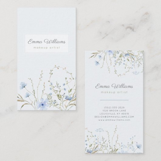 水彩フローラ 名刺 (正面/裏面)