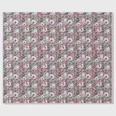 水彩フローラ：手書き開花。 ラッピングペーパー (フラット)