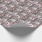 水彩フローラ：手書き開花。 ラッピングペーパー (角)