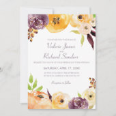 水彩フローラ 招待状 (正面)