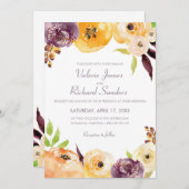 水彩フローラ 招待状 (正面/裏面)