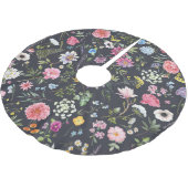 水彩フローラ：穏やかな夏のパターン。 ブラッシュドポリエステルツリースカート (アングル)