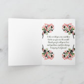 水彩フローラ&葉ピンクグリーン母の日 シーズンカード (内部)