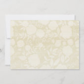 水彩フローラ+金ゴールドアクセント結婚式招待状 招待状 (裏面)