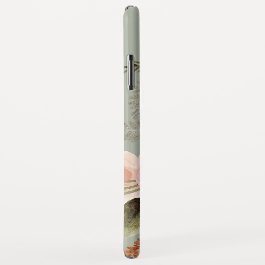 水彩フローラBOHO緑のセージ葉の名前 Case-Mate iPhoneケース (裏面/右)