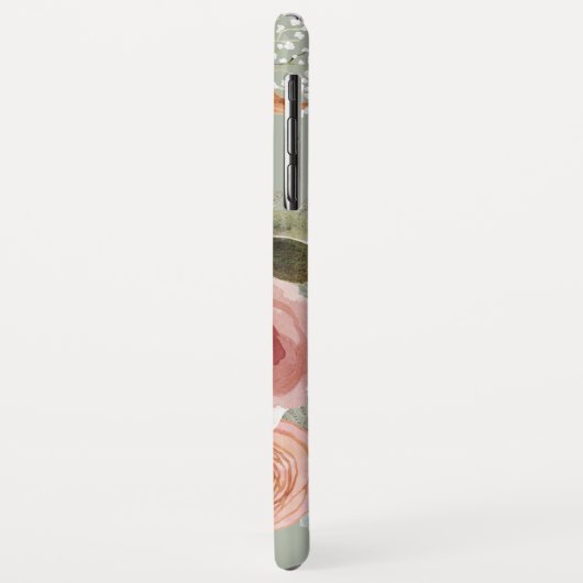 水彩フローラBOHO緑のセージ葉の名前 Case-Mate iPhoneケース (裏面/左)