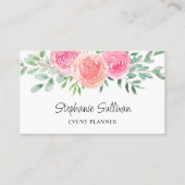 水彩フローラQRコードイベントプランナー 名刺 (正面)