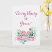 水彩フローラSt.Therese of Lisieux引用文 カード (黄色い花)