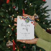 水彩フードパスタクリスマスパーティー 招待状