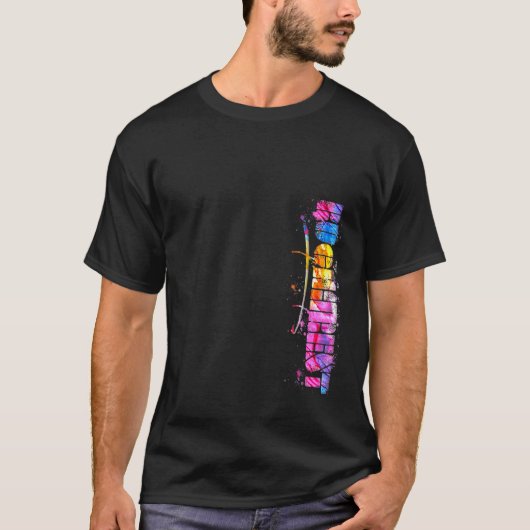 水彩ブカレスト ブカレストのレタリング Tシャツ (正面)