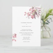 水彩ブドウつる植物結婚ズ 招待状 (スタンド正面)