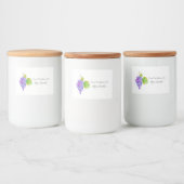 水彩ブドウ2食品ラベル フードラベル (ボトル)