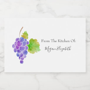 水彩ブドウ2食品ラベル フードラベル