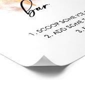 水彩ブライダルシャワーアイスクリームバー標識 ポスター (角)