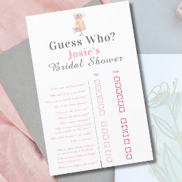 水彩ブライダルシャワーバラケーキ誰だと思う？