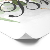 水彩ブライダルシャワーフォトプロップポスター ポスター (角)