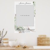 水彩ブライダルシャワーフォトプロップポスター ポスター (キッチン)