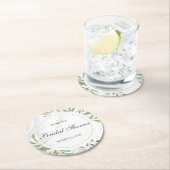 水彩ブライダルシャワーラウンド紙コースター ラウンドペーパーコースター (インサイチュ)