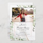水彩ブライダルシャワー写真招待状 招待状 (正面/裏面)