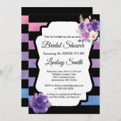 水彩ブライダルシャワー招待 招待状 (正面/裏面)